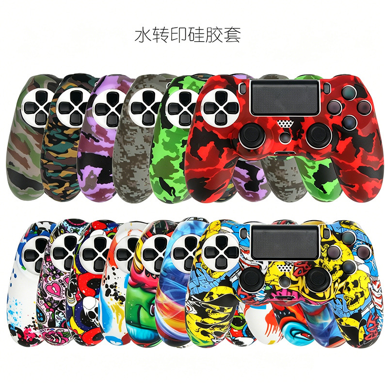 Suitable for Ps4 Controller Silicone Cover with Water Transfer Printing, Ps4 Controller Camouflage Silicone Protective Cover Suitable for Ps4 Controller Silicone Cover with Water Transfer Printing, Ps4 Controller Camouflage Silicone Protective Cover