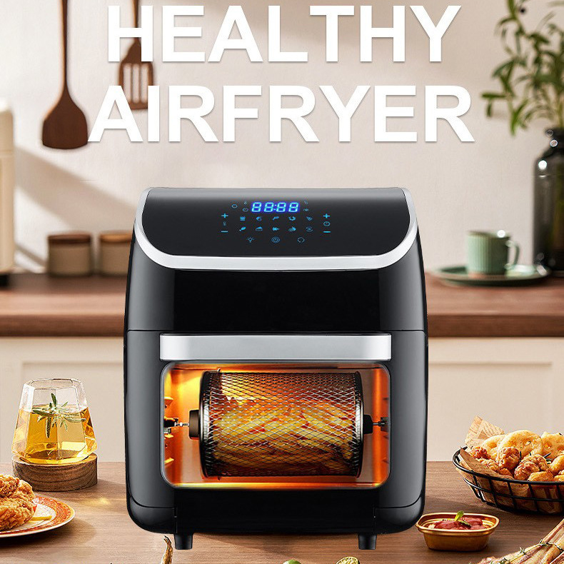 110V Foreign Trade Cross-Border Dropshipping Air Fryer 12L Large Capacity Household Healthy Electric Fryer for Roasting Chicken and Frying French Fries
