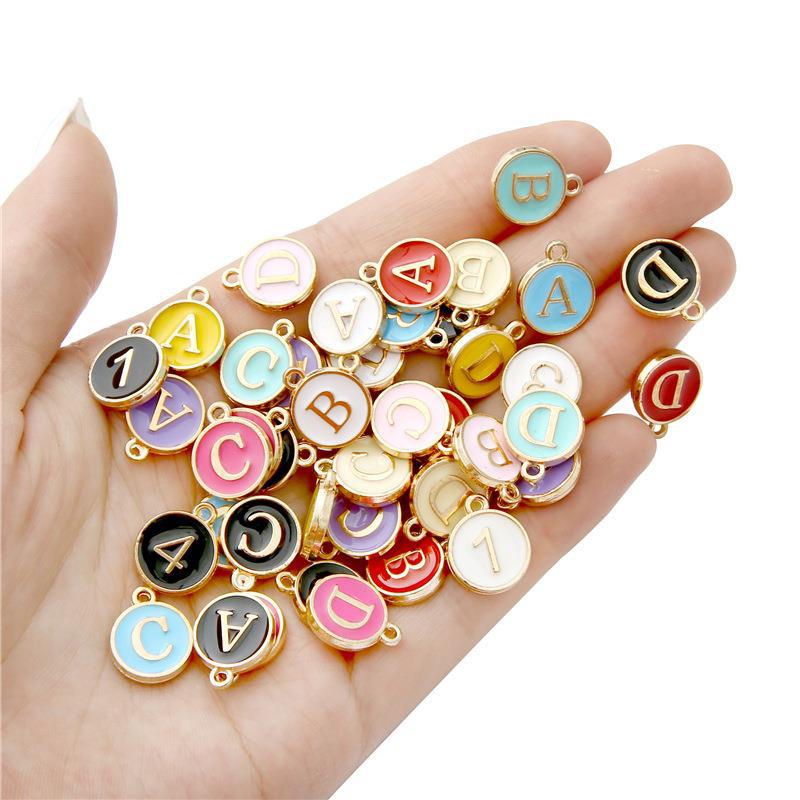 1 Set Simple Style Letter Metal Enamel Pendant Jewelry Accessories display picture 3