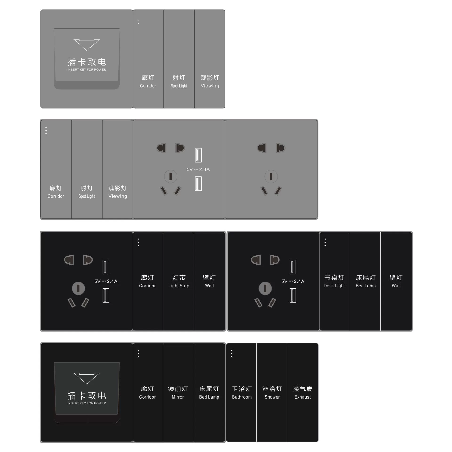 Умная настенная розетка USB с пятью отверстиями для переключения точки, переключатель розетки, управление через Wi-Fi