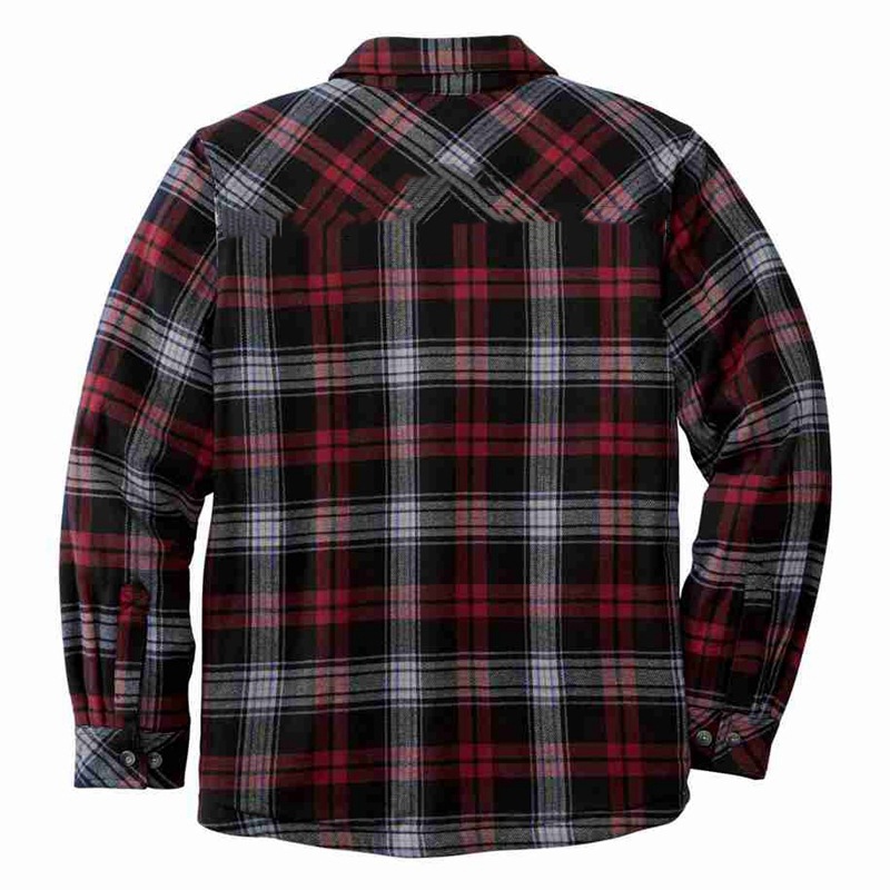 Camicia da uomo in peluche allentata a maniche lunghe scozzese nuova classica autunno e inverno SY0092_voghion.com