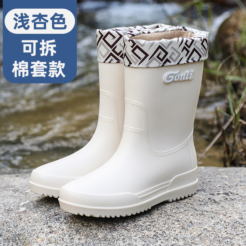 Botas de lluvia de mujer zapatos de lluvia de mujer 2023 nuevas botas de lluvia de barril alto para mujeres comercio exterior de Corea del Sur al por mayor transfronterizo