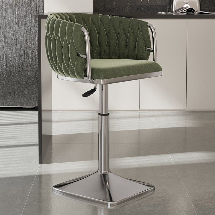 Silla de bar giratoria alta, silla de bar con envío gratuito, silla de bar de alta gama, delante, silla alta de moda, taburete de bar image 51