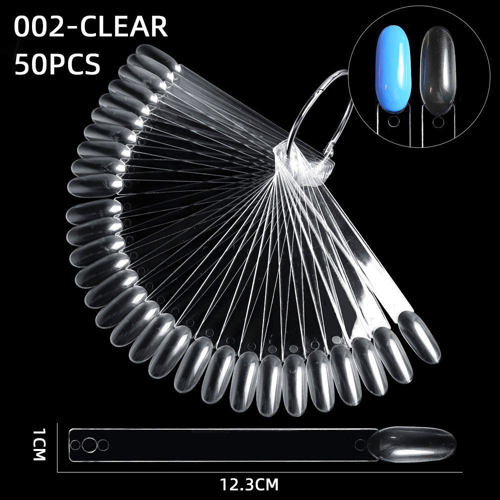 Tarjeta de color de ventilador de uñas 50 color placa de esmalte de uñas especial práctica placa de exhibición de color de uñas fábrica al por mayor