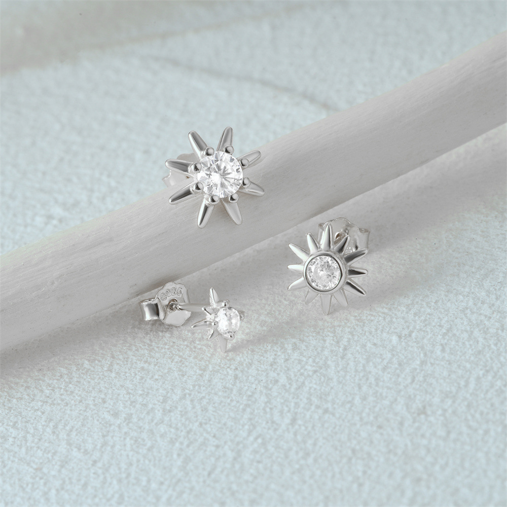 3g Weight Hoop Earrings, Ear Studs Classification 1 Set Quantity Daily Occasion 925 Sterling Silver Material Star, Butterfly Pattern Women's Gender Plating Design Simple Style Style 1 Set 925 Sterling Silver Star Butterfly Hoop Earrings Ear Studs 67