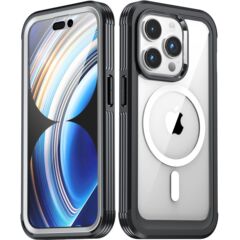アップル15の携帯電話ケースiphone15promax透明全包マグセーフ磁気吸引三防戸ケースを適用する