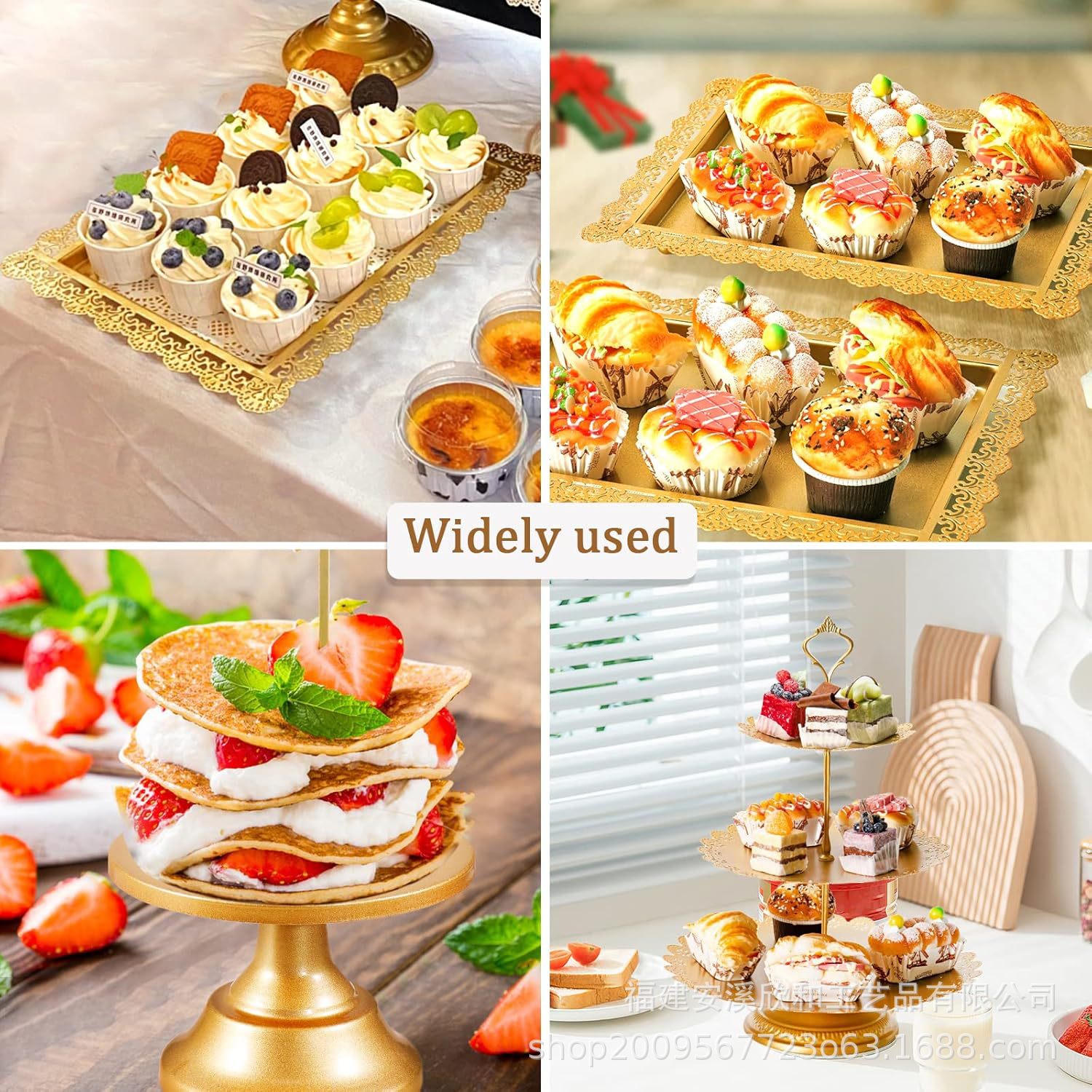 Amazon al por mayor hierro forjado pastel platos postres aperitivos altos pies dorados props de boda postres de gala estante de exhibición