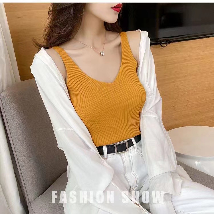 84g Weight Polyester Fabric Type Regular Top Length Camisole Tops Type Wholesale Women's Casual Solid Color T-Shirts