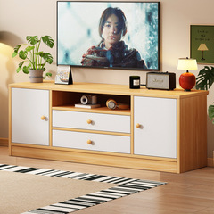 無垢材テレビキャビネットリビングルームホーム2025新しい小型アパート収納ロッカー床置き型テレビキャビネット