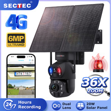 太阳能户外低功耗双目36倍变焦摄像头4G无线监控600万高清枪球