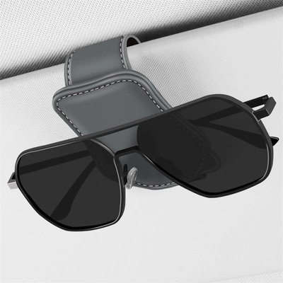 Car Glasses Clip/Bill Clip Holder, Ticket and Card Organizer - 3082-gray-glasses-clip