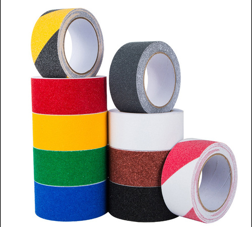 Black and yellow printed anti-slip tape with words caaution frosted tape with words Stair anti-slip tape 4.8cm*5m