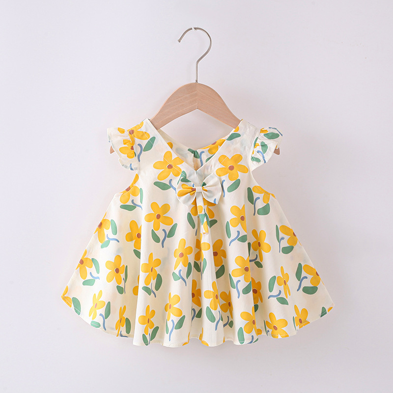 Girls' Dresses, Summer Children's Clothing, Children's Cotton Silk Clothes, Baby Princess Dresses, One-Year-Old Baby Girl's Summer Dresses, Drop Shipping