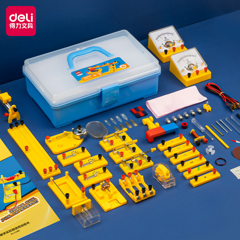 Deli 74397/74398/74399 inducción experimento caja de introducción/estándar/estudiante de lujo demostración de la enseñanza