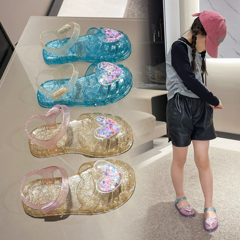 Симпатичная обувь принцессы Детские тонкие сандалии