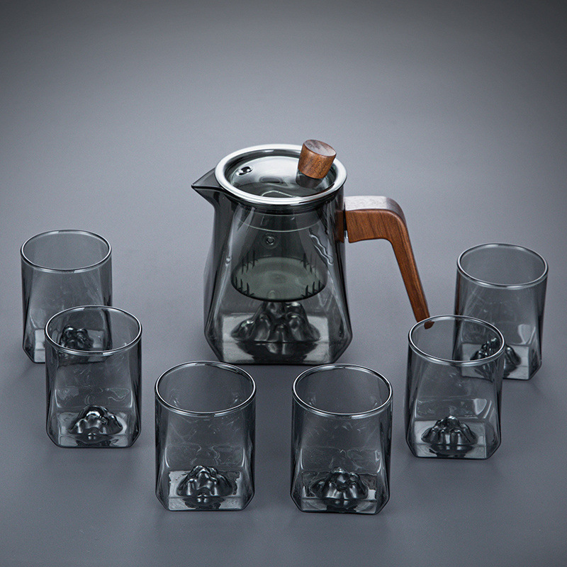 7개의 산을 바라보는 찻주전자 + 샤오모 컵 6개