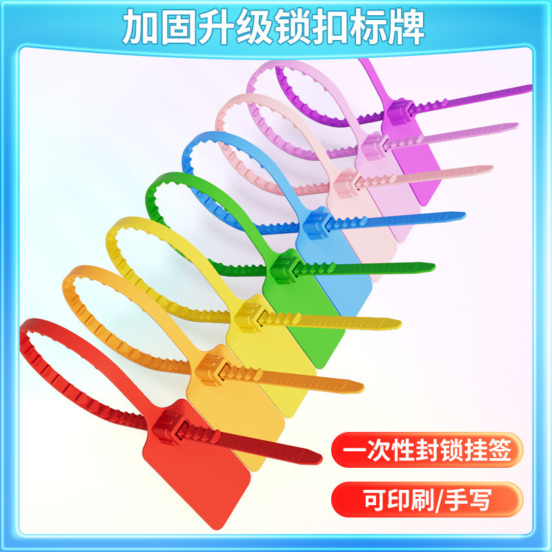 物流封签标牌扎带果园扎带标签食品防拆扣塑料封条海钓海运铅封