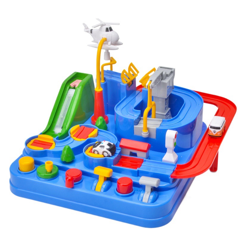 Tiktok Red niños Boy pista entrada coche aventura estacionamiento tren juguete puesto de supermercado regalo