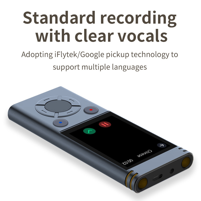 Grabadora inteligente C3 traducción de voz a texto gratuita para grabación de conferencias, edición de texto, etc.