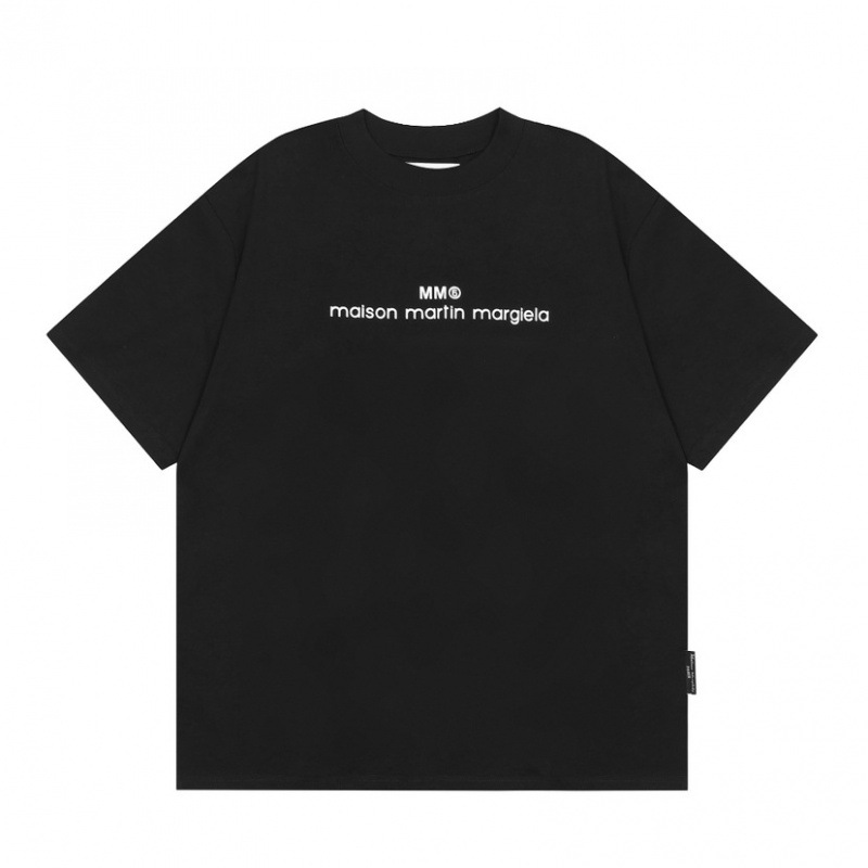 MM6 T-shirt Logo Coated Print Black