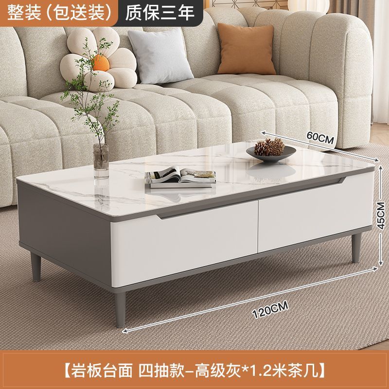 포드로 1.2m 커피테이블 - 그레이 [두꺼운 슬레이트]