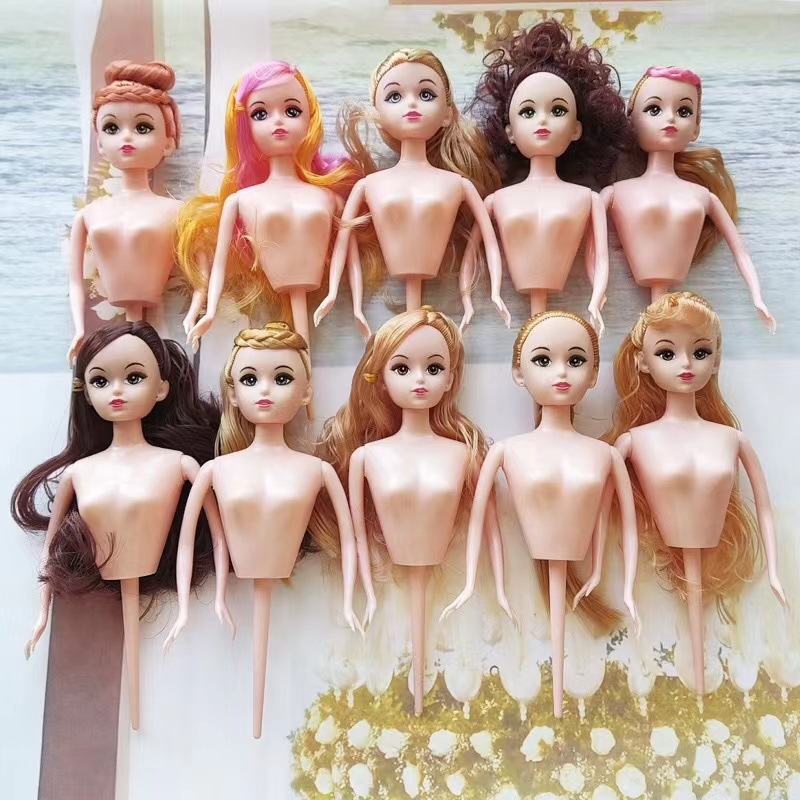 Lele Barbie Doll Body Wedding Cake Insert Half Doll Birthday Cake Beaded Mold Baking Naked Doll