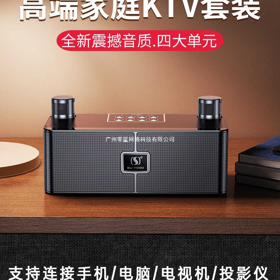 Home Ktv Microphone Audio All-In-One Karaoke Karaoke Home Singing Tv Karaoke Set Wireless Microphone