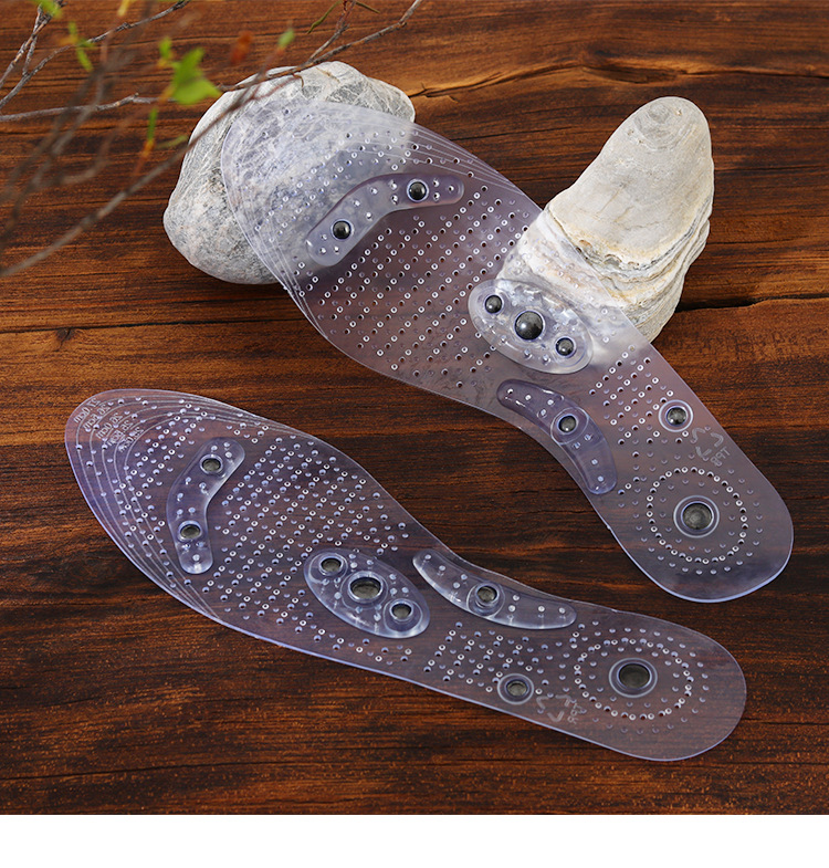 透明磁疗鞋垫男女足底运动透气养生保健8颗磁石按摩硅胶鞋垫详情13