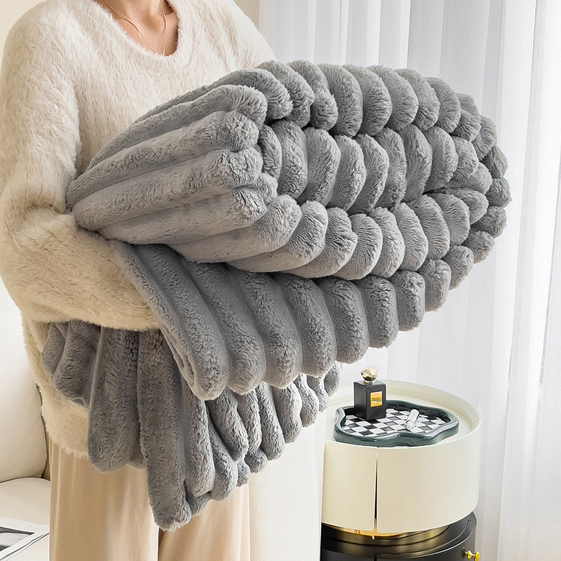 Categoría A engrosado otoño invierno cálido conejo mantas de peluche siesta mantas de ocio mantas mantas mantas de sofá mantas dormitorios de estudiantes