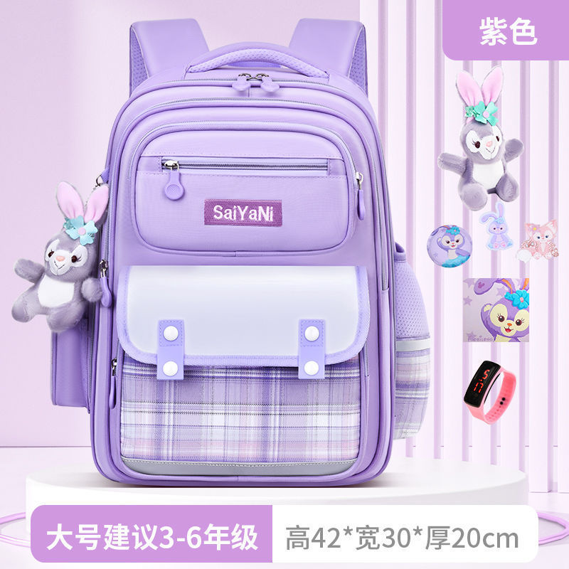 2025 かわいい小学生スクールバッグチェック柄大容量 1 年生、3 年生から 6 年生の女の子のバックパック卸売|undefined