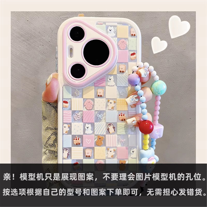 Ins estilo color color empalme cuadrado animal para iphone16ProMax funda para teléfono móvil Apple 14/15 nuevo 13