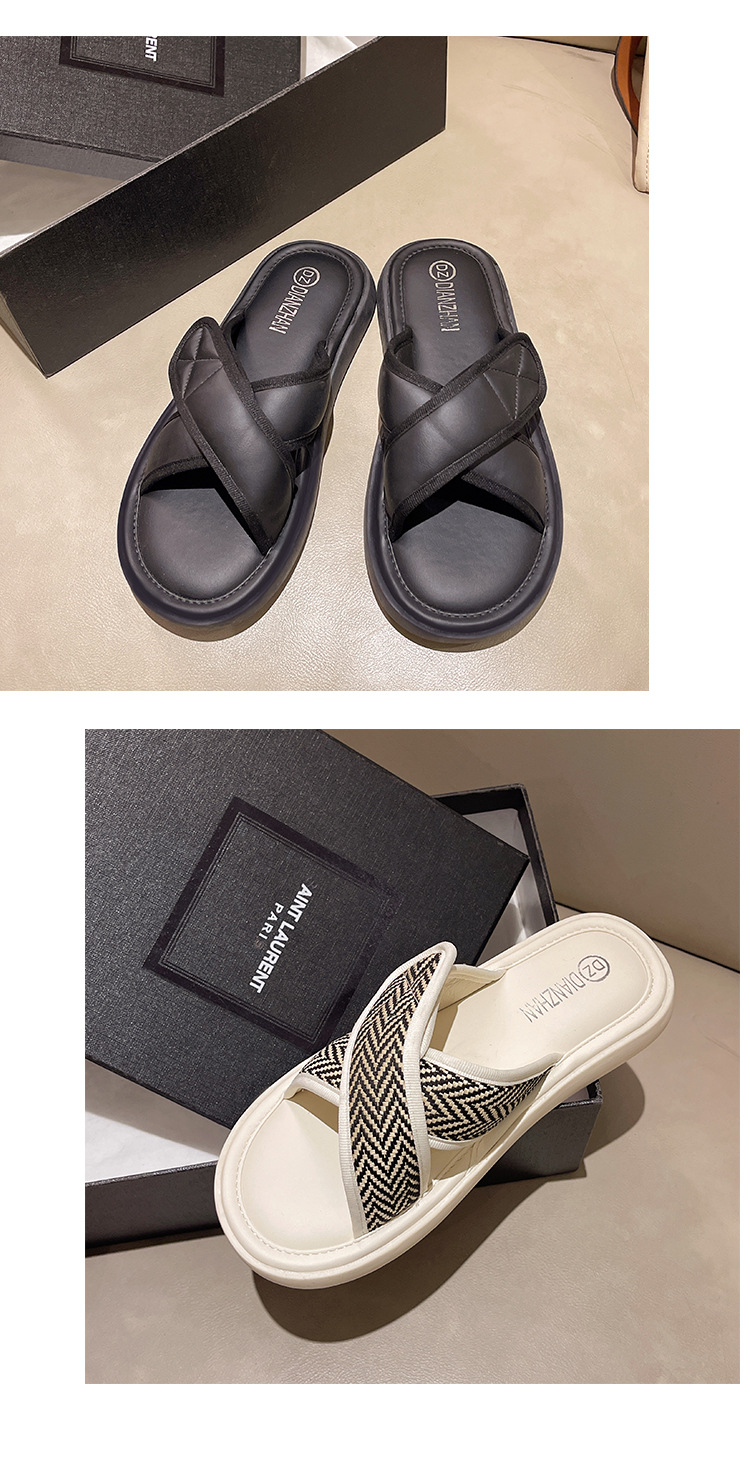 Lente en zomer Nieuw All Match Factory Direct Supply Taizhou Dames S Schoenen Zachte onderkant Mode Ronde neus Casual pantoffels_voghion.com