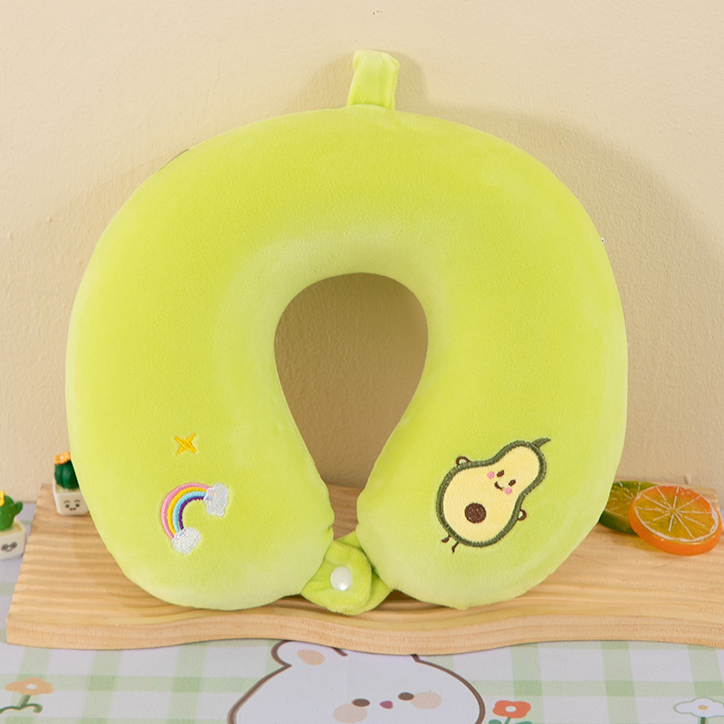 Almohada en forma de U de negocios, almohada para el almuerzo de oficina, viaje de negocios, almohada para el cuello de rebote lento, almohada en forma de U de espuma con memoria de joroba