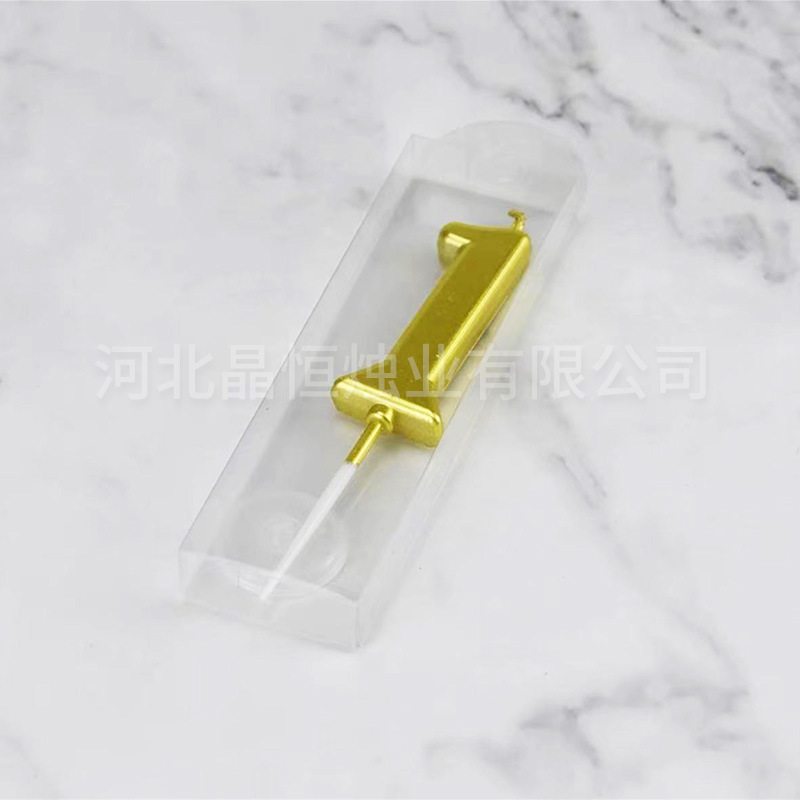 金メッキデジタルキャンドル誕生日パーティーケーキ装飾金銀色輝く時空0-9デジタルキャンドルボックス