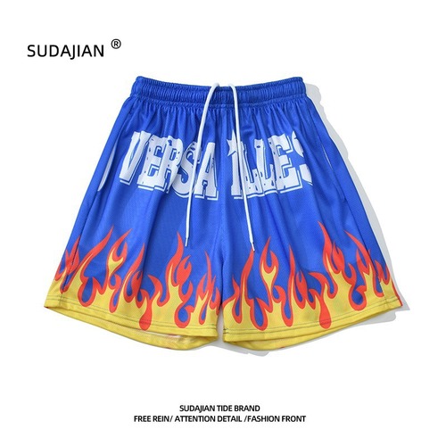 Men's Inseam Short Shorts Basketball Pants, Mesh Style, Loose Fit, Summer Sports Training, Breathable and Quick-Drying, Four-Pocket Fashion Shorts