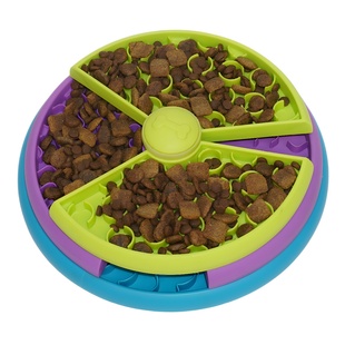 Amazon hot-selling daily necessities three-layer puzzle pet eating slow bowl anti-overturning food utensils feeder dog bowl