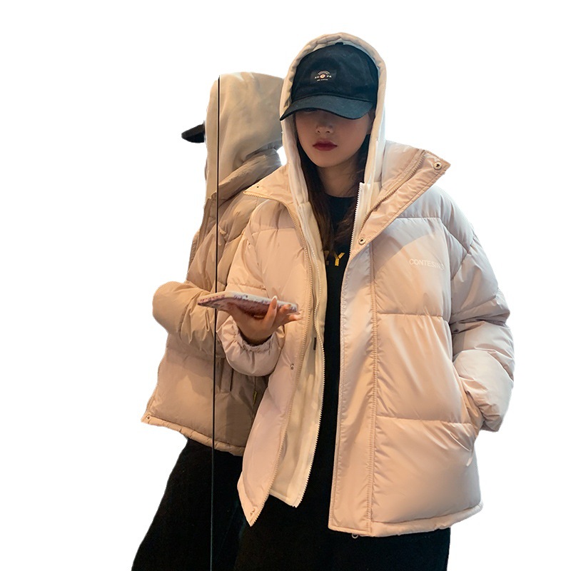 Invierno 2023 nuevo estilo coreano falso de dos piezas de algodón grueso ropa de moda de algodón de mujer pan largo chaqueta de algodón