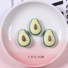 廠家樹脂仿真牛油果蘑菇葡萄水果 diy裝飾配件滴膠手機殼貼片