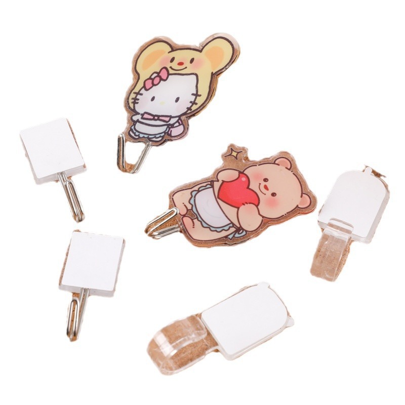 Gancho acrílico de plástico transparente, lámina acrílica adhesiva de doble cara de estilo minimal, gancho adhesivo fuerte y sin perforaciones