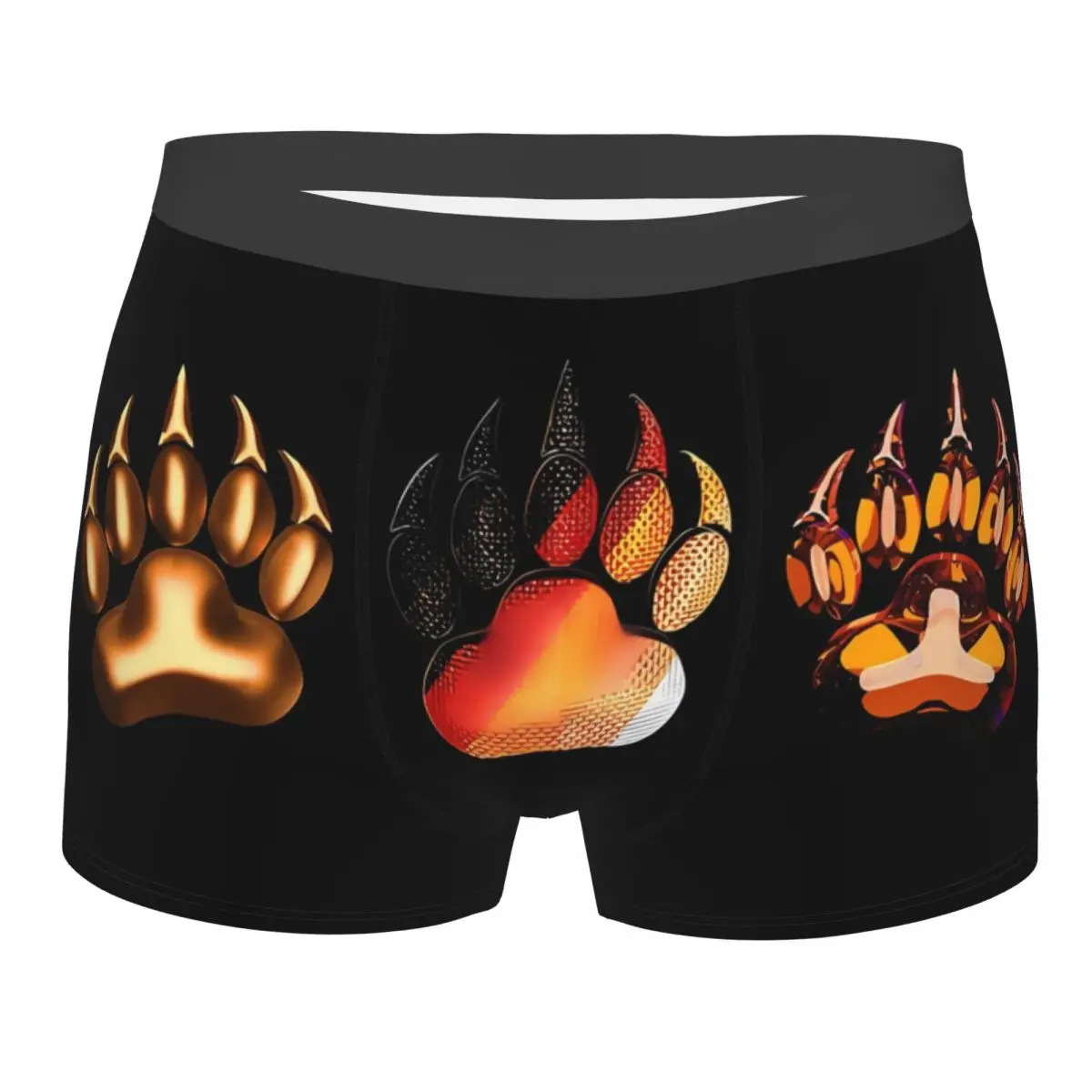 Venta rápida transfronteriza venta caliente 3D transpirable ropa interior casual para hombres color arco iris bóxer pantalones cortos para hombres MP01