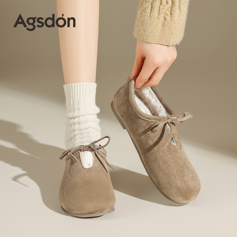 Zapatos de algodón de terciopelo de Deng Xiaoping 2026 nuevas zapatillas de lana de primavera con suela gruesa botas de nieve casuales