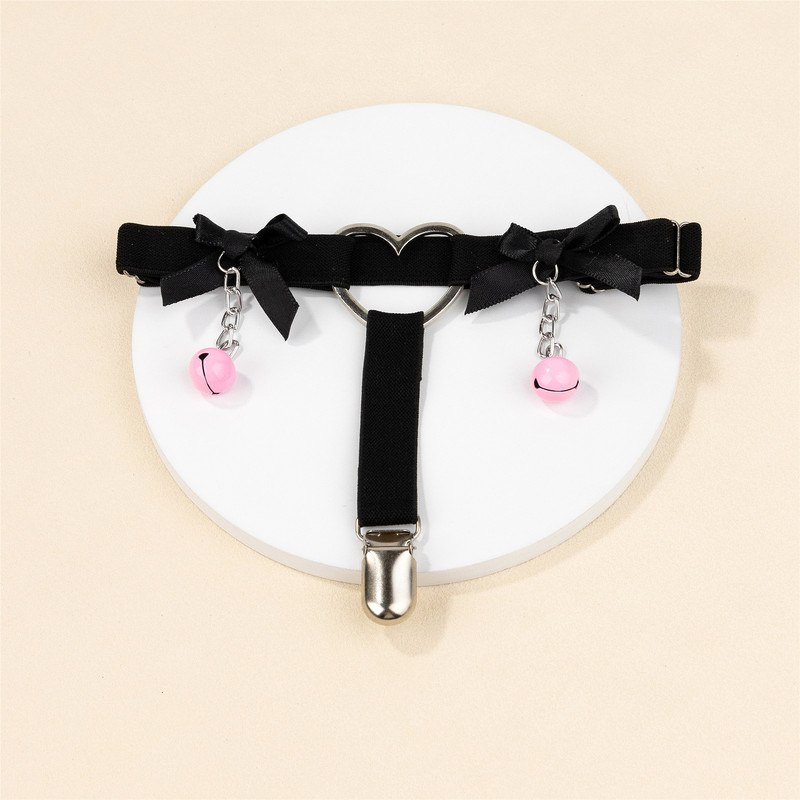 Japanese Style Maid Cute Peach Heart High Elastic Elastic Bell Bow Garter Fashion Sexy Leg Ring Accessories