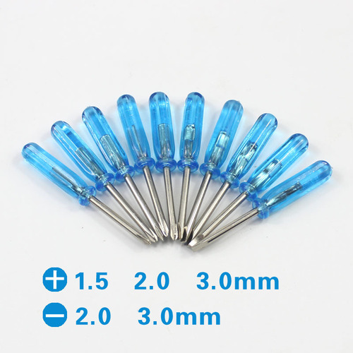 Mini wholesale small screwdriver 1.5mm blue cross small screwdriver toy mobile phone clock hardware accessories
