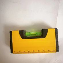 厂家定制铝合金迷你黄色加磁水平尺垂直平衡测量小规格水平仪量具