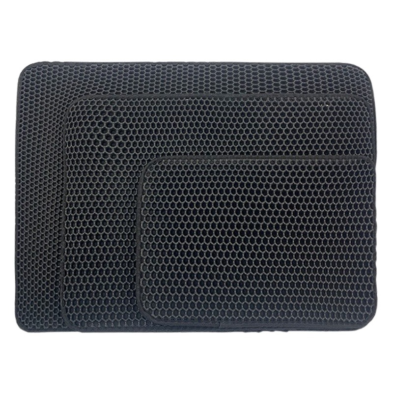 Tapete de Arena para Gatos de Doble Capa Anti-Rastreo Transfronterizo para Caja de Arena y Jaula de Gatos, EVA Lavable al por Mayor Impermeable