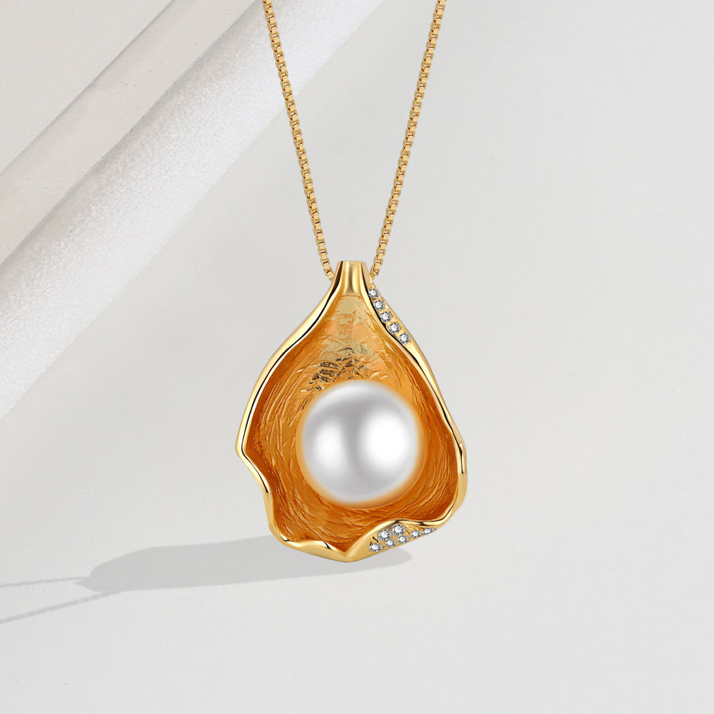 Дизайнерское ожерелье из жемчуга, Amazon, золото 750 пробы
