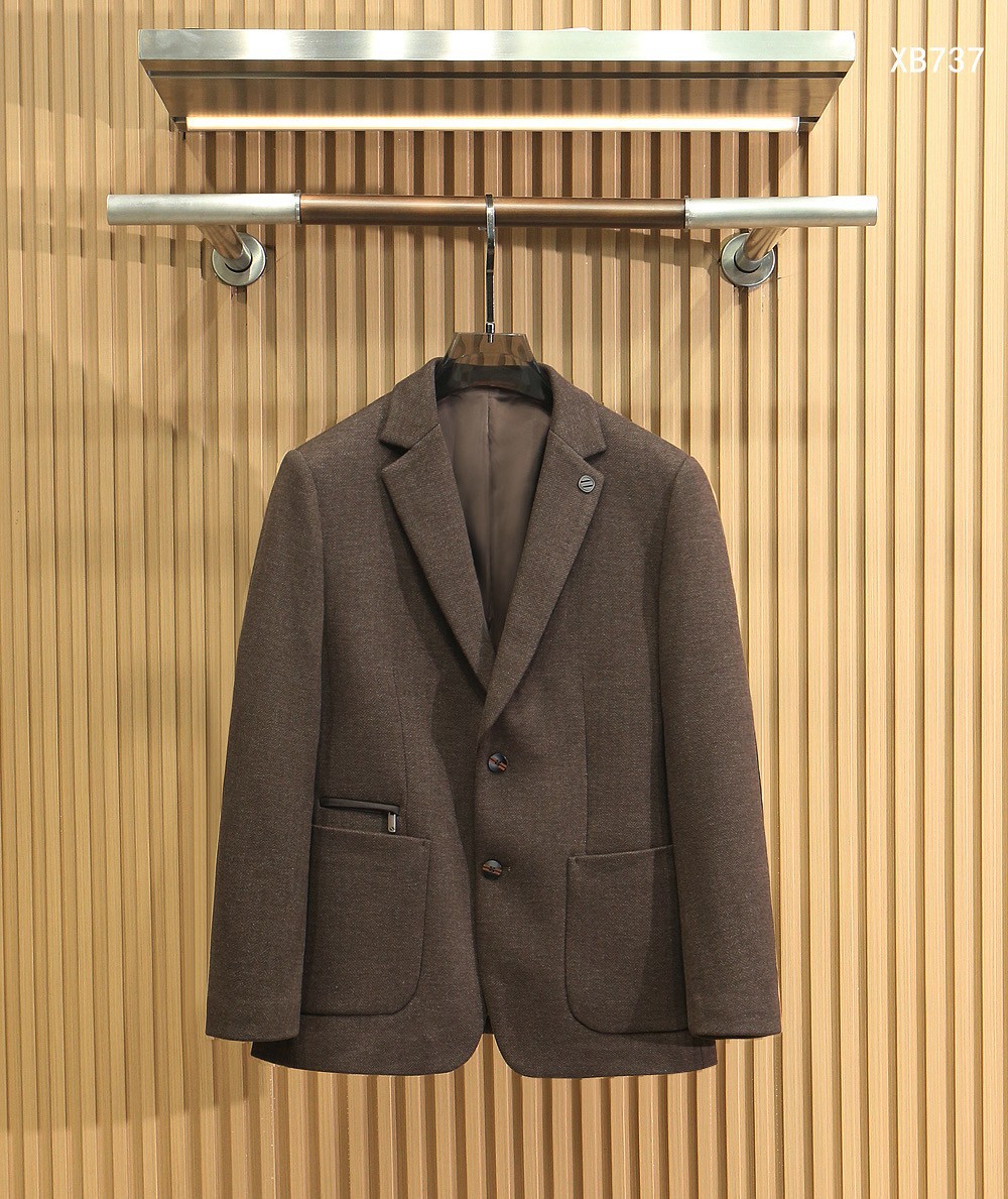 ZEG Men's Old Money Style Autumn/Winter New Casual Wool Business Fashion Versatile Blazer