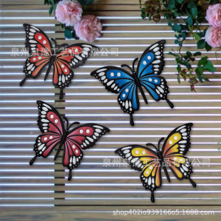 Cross-Border Creative Iron Butterfly Wall Hangings Decorations Outdoor Courtyard Villa Home Craft Gift Furnishings