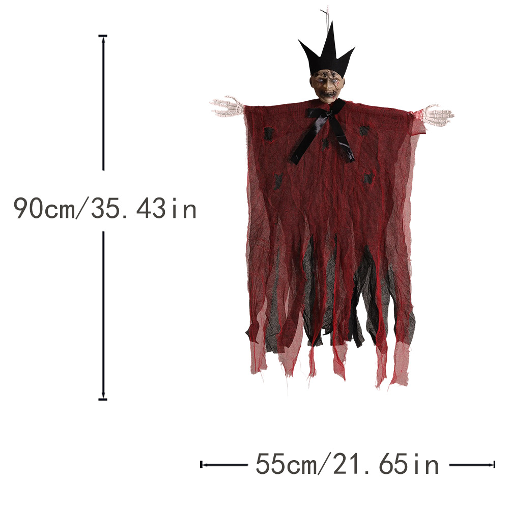Decoración de Halloween accesorios colgando fantasmas con sombreros esqueleto casa embrujada fiesta puerta colgando fantasmas al por mayor amazon