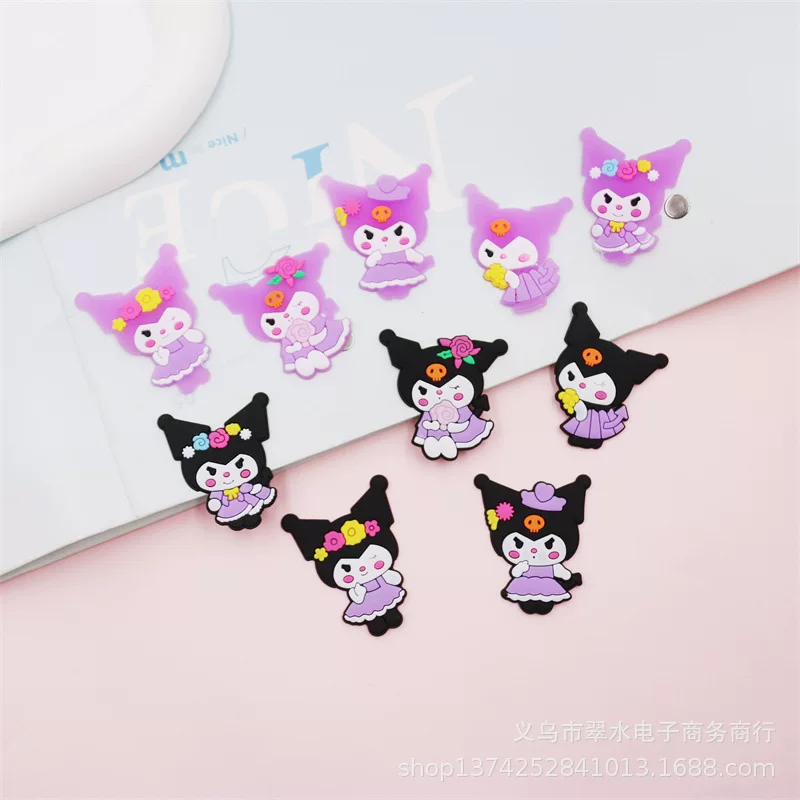 Обувь с аксессуарами PVC из мягкой резины, мультфильм заколка для волос, милая кукла, ручная работа